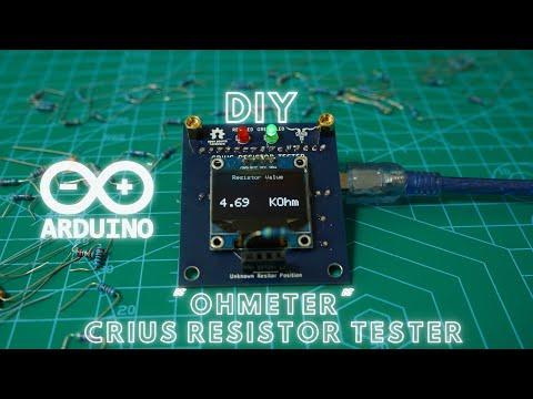 Arduino Ohmteter + OLED Display + Custom PCB Crius Resistor Tester