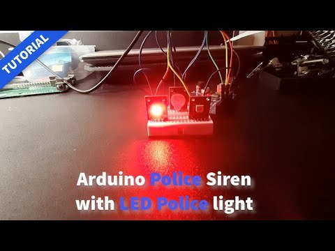 Arduino Police Siren with LED Police lights -Visuino Tutorial