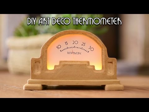 Arduino Project: Art Deco Analog Thermometer with Arduino Uno and a DS18B20 temperature sensor