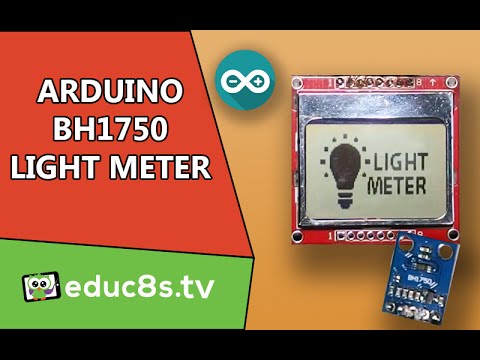 Arduino Project: BH1750 Light meter illuminance sensor DIY using Nokia 5110 tutorial project