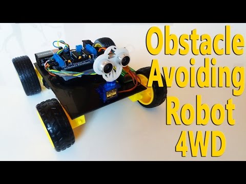 Arduino Project Tutorial 11 : Obstacle Avoiding Robot 4WD