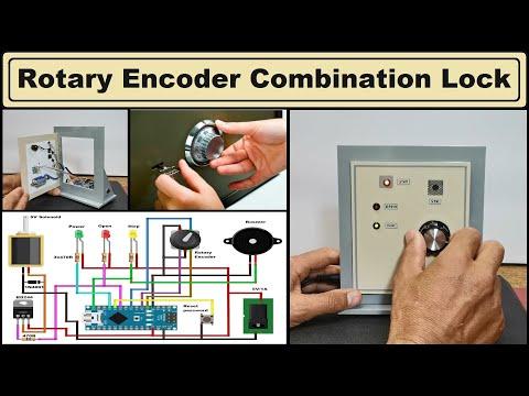 Arduino Rotary encoder combination lock - door lock system with Rotary Encoder