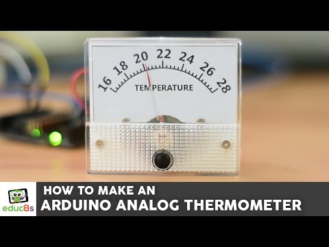 Arduino Tutorial: How to make an analog Thermometer with Arduino a DS18B20 and an analog Voltmeter