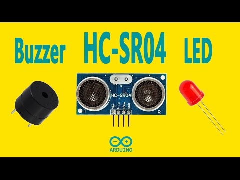 Arduino Tutorial 16 : Ultrasonic Sensor HC-SR04 with Buzzer and LED