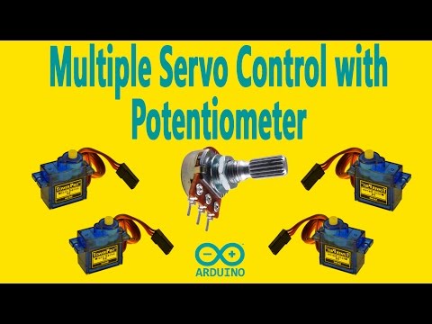 Arduino Tutorial 18: Multiple Servo Control with a Potentiometer