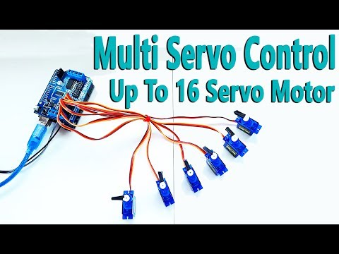 Arduino Tutorial 40: Multi Servo Control Up To 16 with Arduino