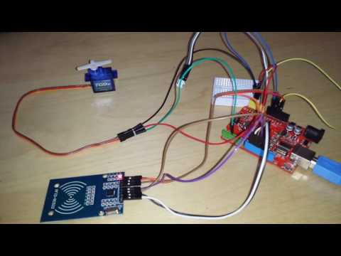 Arduino Uno with RFID control servo