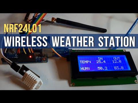 Arduino Wireless Weather Station Using NRF24L01, DHT11-DHT22 Sensor and LCD