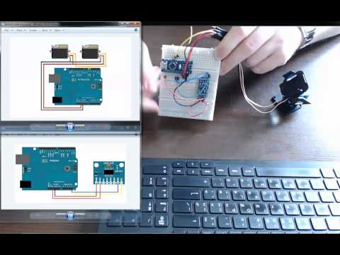 Arduino and Servo Control Using Accelerometer ADXL345