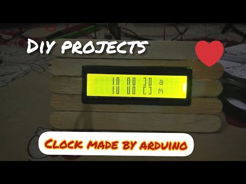 Arduino clock by lcd 16x2 custom character :::DIY