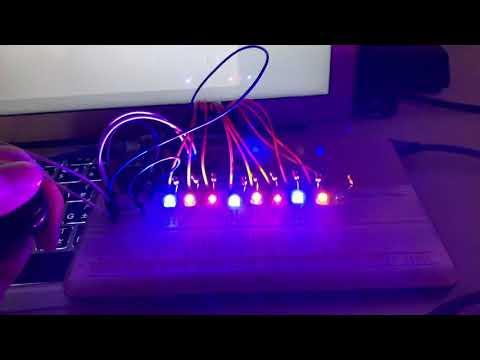 Arduino led chaser with 5 effect and a button