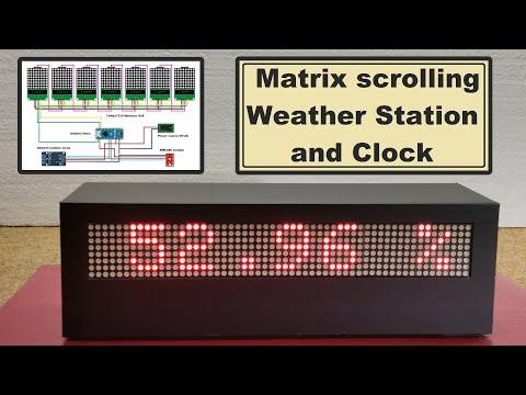 Arduino matrix scrolling weather station and Clock with BME 280 and DS3231