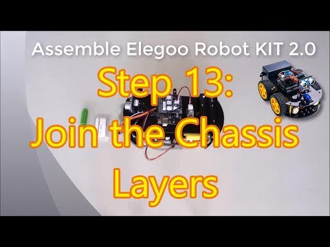 Assemble Elegoo Smart Car Robot KIT 2.0 Step 13: Join the 2 layers of the Chassis together