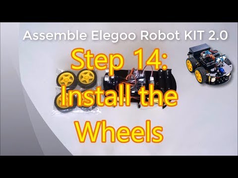 Assemble Elegoo Smart Car Robot KIT 2.0 Step 14: Install the Wheels