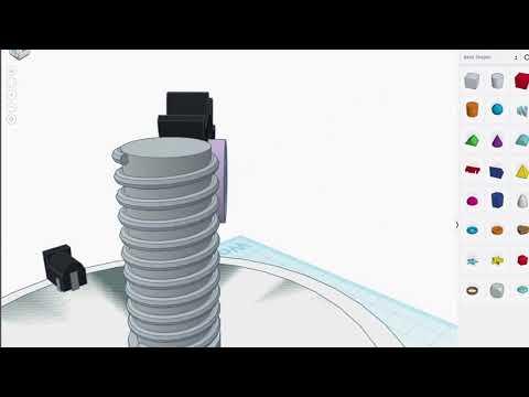 Assembly design of automaton robot Via tinkercad