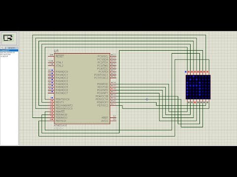 Atmega16 interfacing with 8*8 Dot Matrix Display