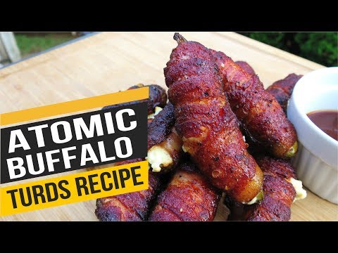 Atomic Buffalo Turds Recipe - Bacon Wrapped Jalapenos on the grill