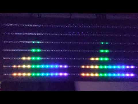 Audio spectrum analyzer with Arduino and WS2812 LED strips demo