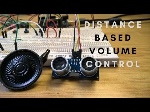 Automatic Distance Based Volume Control || Digital Potentiometer || Ultrasonic Sensor