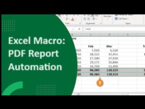 Automating PDF Report Generation With Excel Macro Button