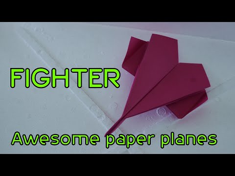 Awesome Origami Paper Plane: Fighter( Paper Plane that flies)