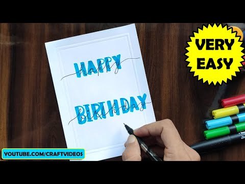 BIRTHDAY CARD DRAWING EASY PART 8