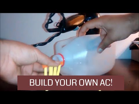 BUILD AN AIR CONDITIONER WITH PLASTIC JUG AND HAIR DRYER!