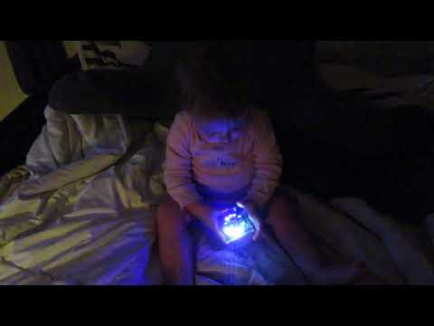 Baby playing with color organ mode of personal illuminate device