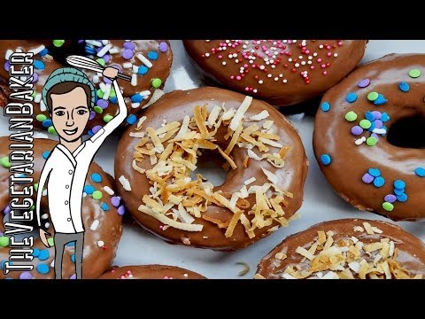 Baked Nutella Doughnuts with Nutella Glaze (TheVegetarianBaker)