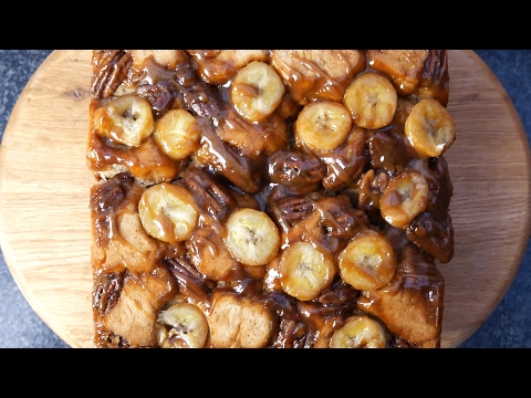 Banoffee (Banana &amp;amp; Toffee) Pull Apart Bread - ASMR - Treat Factory