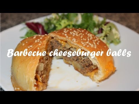 Barbecue cheeseburger balls recipe