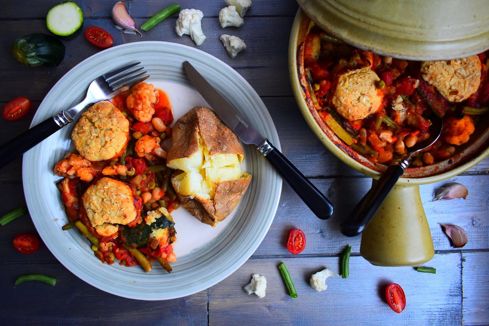 Bean and Vegetable Hotpot with Cheese Dumplings.JPG