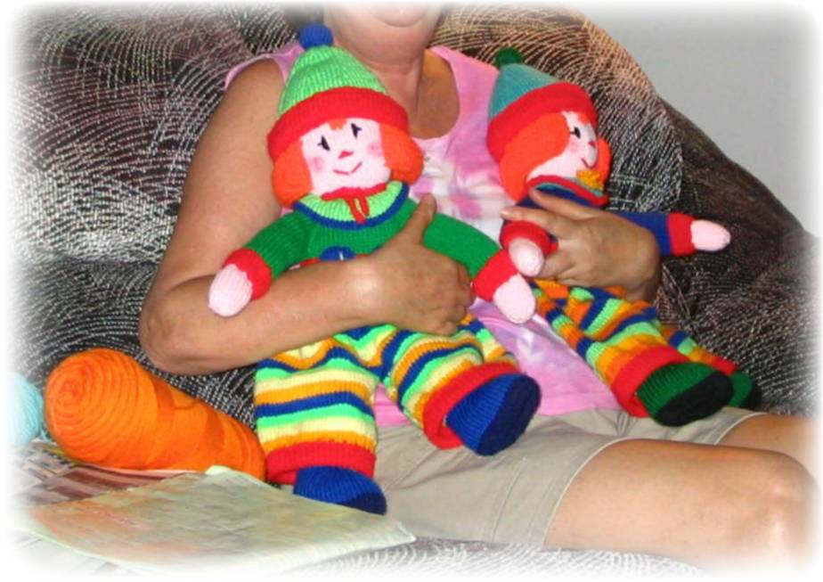 Beauregard the clown and Knit.jpg