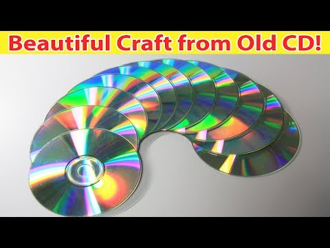 Beautiful Craft from Old CD - Easy Best Out of Waist Craft Idea - Easy Nail paint Stand