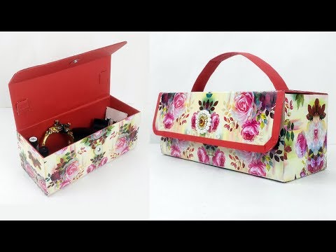 Beautiful Handbag Made from Waste Cardboard Box Container | Best Out of Waste Cardboard Craft