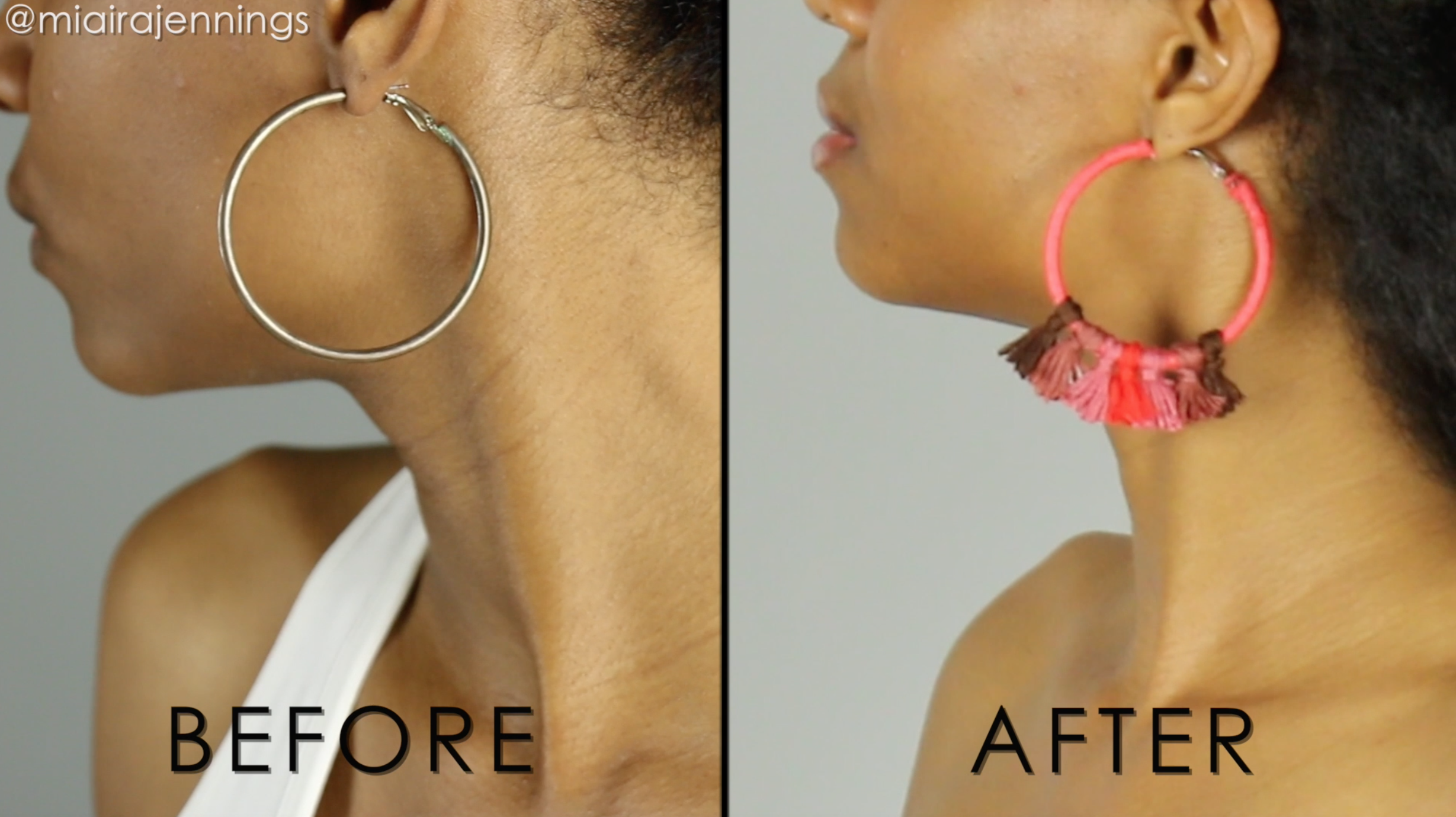 Before and after diy tassel hoop earrings.png