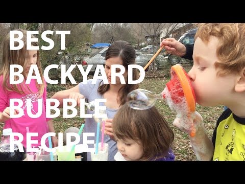 Best Backyard Bubble Recipe (she tries a root beer float for the first time)