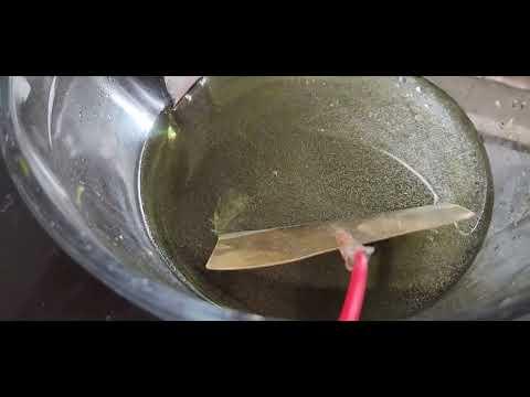 Bismuth plating with dragondroff reagent onto Brass sheets.