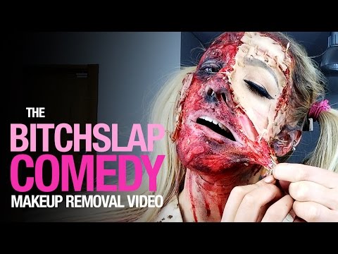 Bitch slap comedy makeup removal