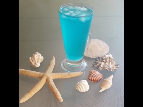 Blue lagoon cocktail