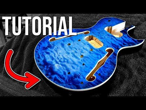 Blueburst Dye Tutorial on a Custom Guitar | Beginner Luthier