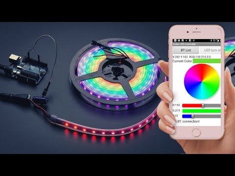 Bluetooth RGB LED strip Control with Arduino