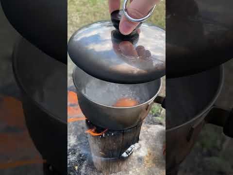 Boiling an Egg on a Rocket Stove