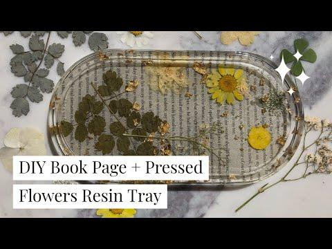 Book Page + Pressed Flowers in Resin | The Otherlings Shop