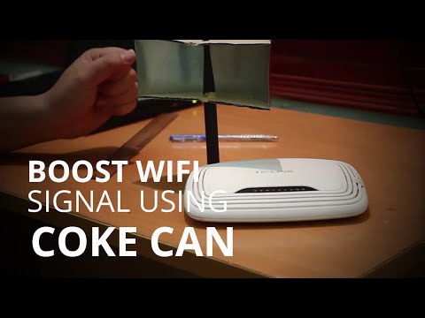 Boost WIFI signal using coke can