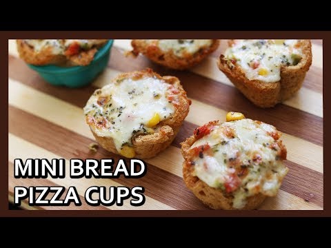 Bread Pizza Cups Recipe | Bread Pizza Cups in Airfryer |  Easy Kids Snacks | Healthy Kadai