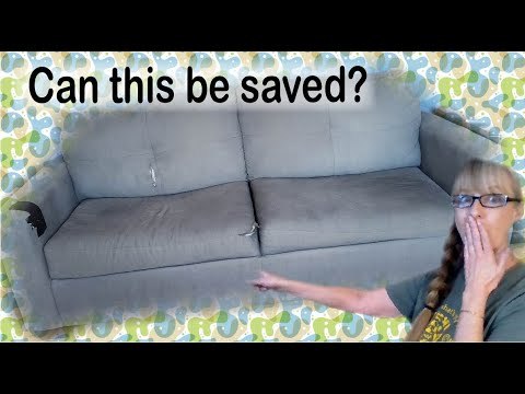 Breaking the Rules on Painting Upholstery Upcycled Couch