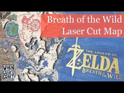 Breath of the Wild Laser Cut Map - Legend of Zelda - Made on a Glowforge