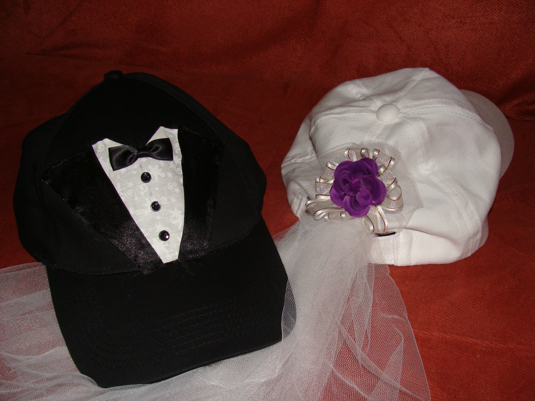 Brian &amp; Erin's wedding hats #1.JPG