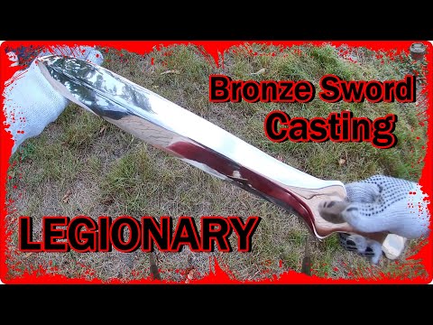 Bronze sword casting. Legionary. Aluminum bronze casting